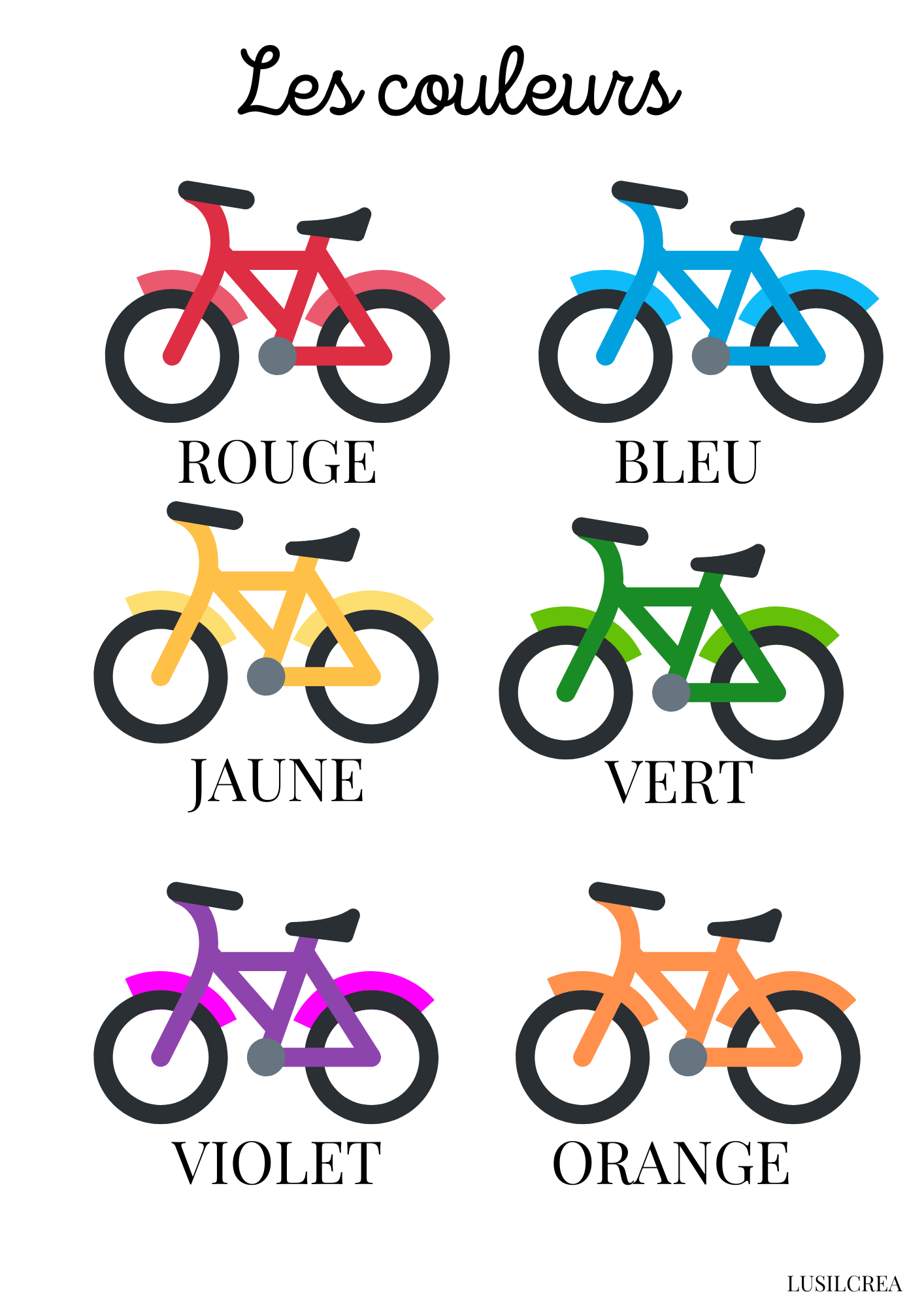 Les couleurs - Vélo