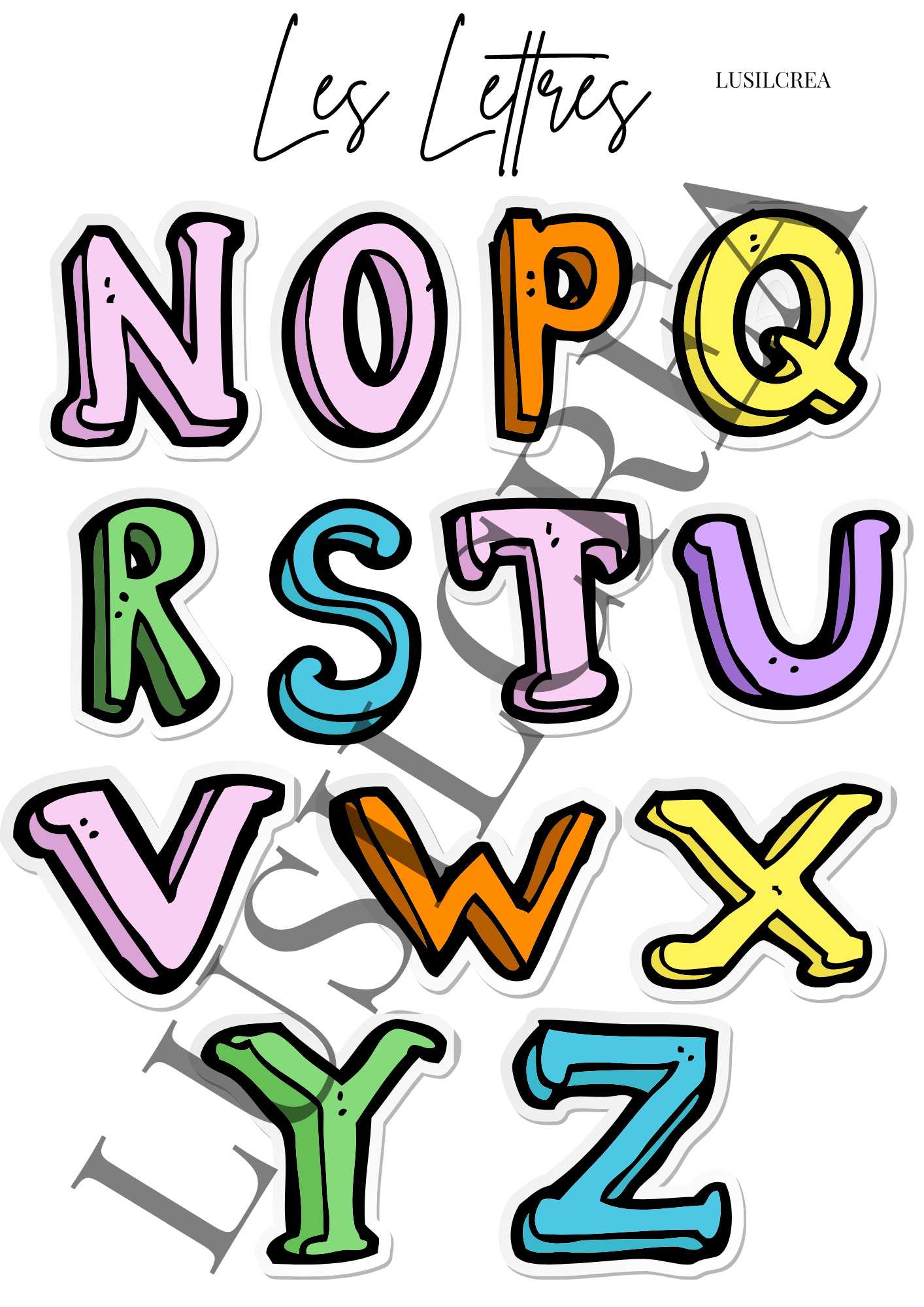 Les lettres de l'alphabet (2)