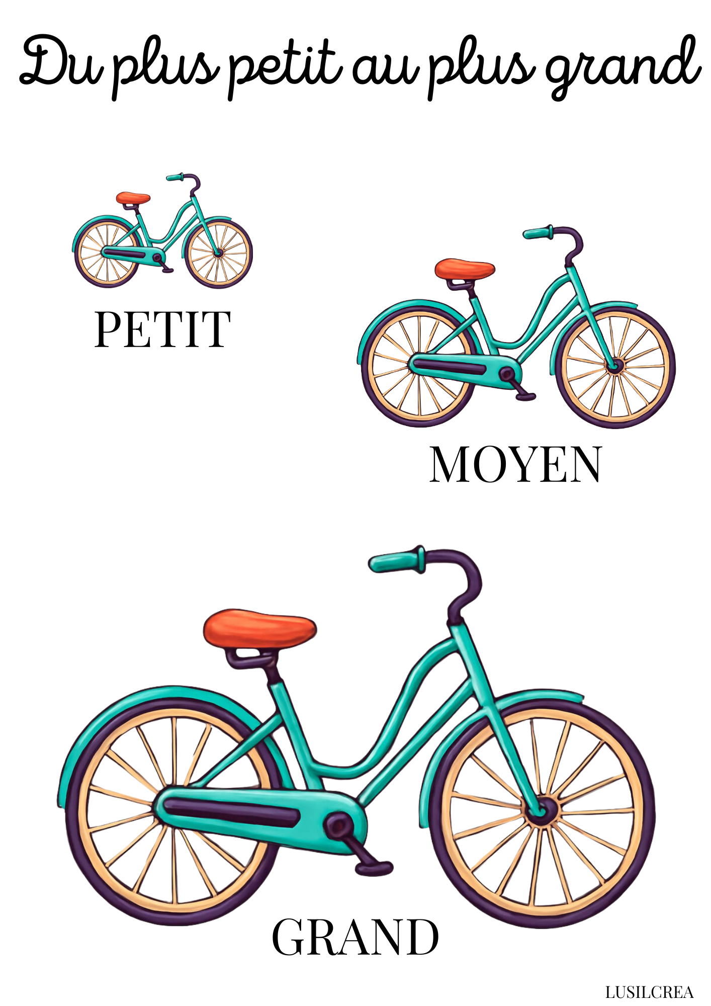 Du plus petit au plus grand - Vélo