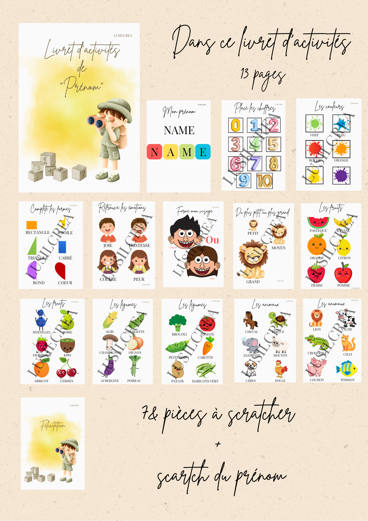Livret d'activités - "Zaël" - 13 pages