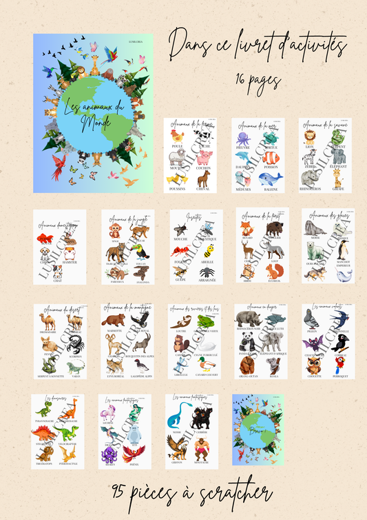 Les animaux du monde - 16 pages