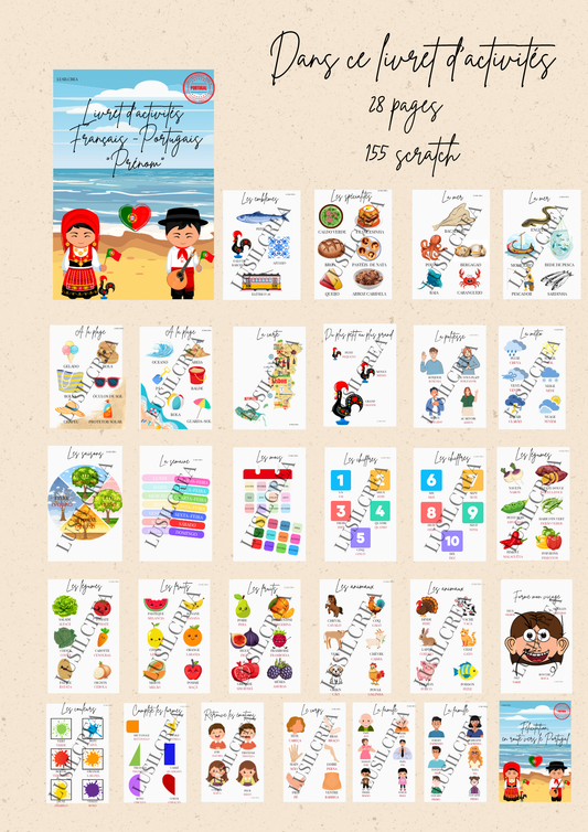 Livret d'activités Français Portugais - 28 pages - COMPLET