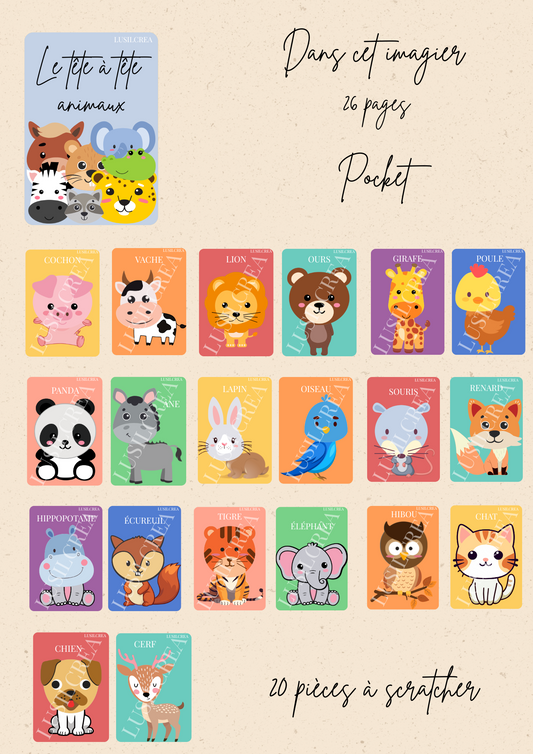 Le tête à tête animaux - 20 pages - POCKET