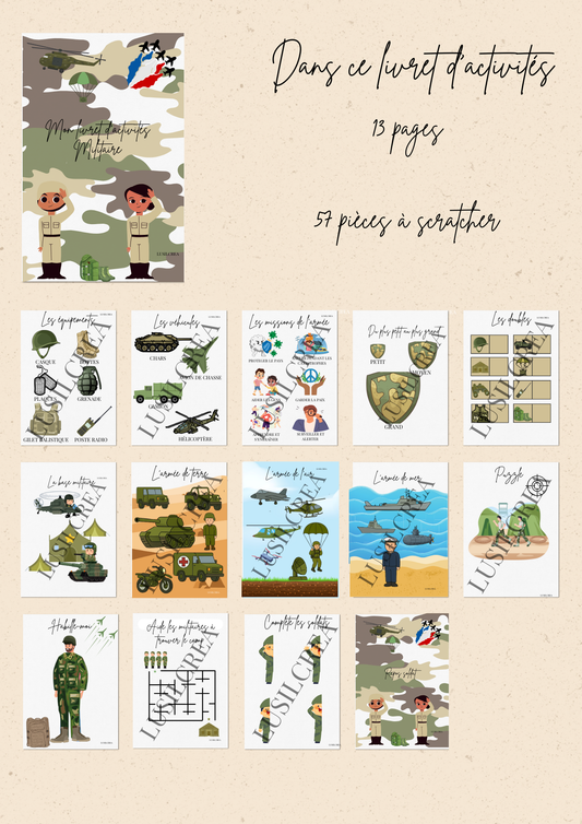 Mon livret d'activités MILITAIRE