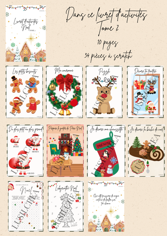 Mon livret d'activités Noël Tome 2