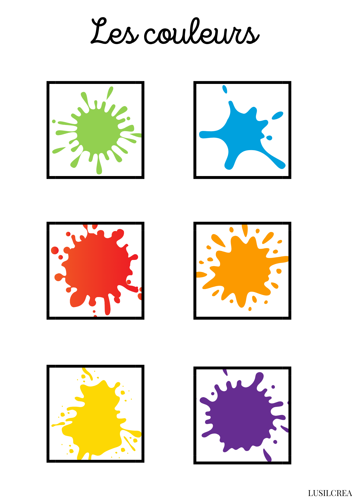 Les couleurs tâches d'encre