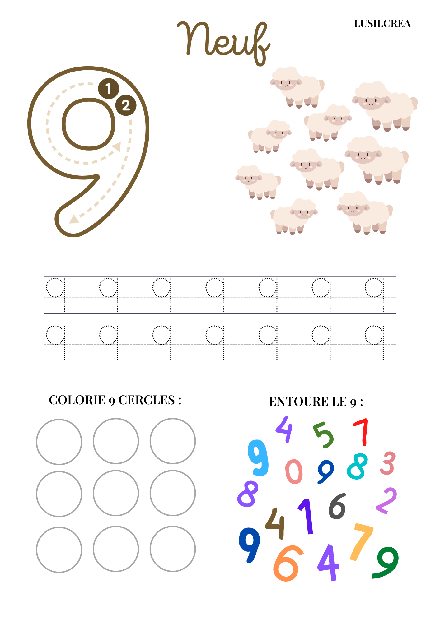 Les Nombres - 10 pages