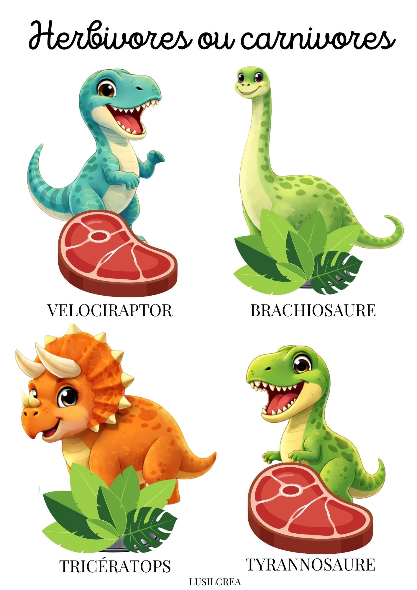 Livret d’activités – Thème Dinosaures