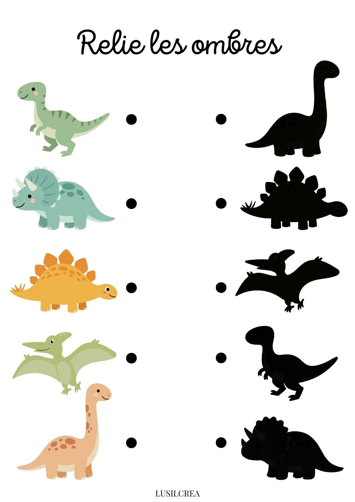 Livret d’activités – Thème Dinosaures