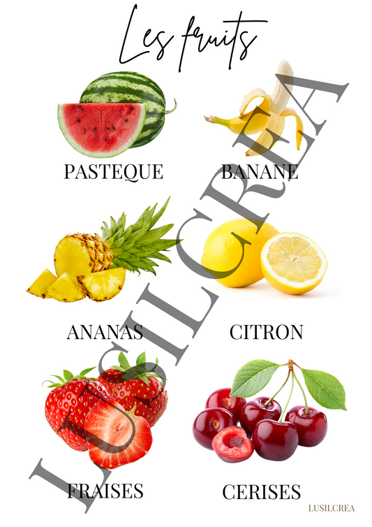 Les fruits - visuels réels (1)