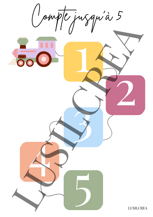 Compte jusqu'à 5 - Train