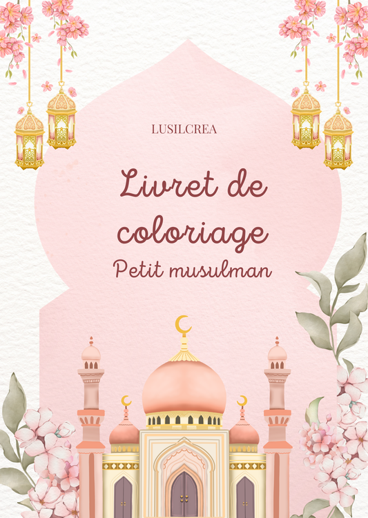 Livret de coloriage – Petit musulman 🕌✨+ 8 feutres effaçable inclus