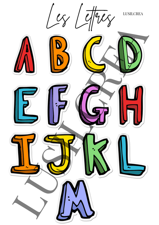 Les lettres de l'alphabet (1)