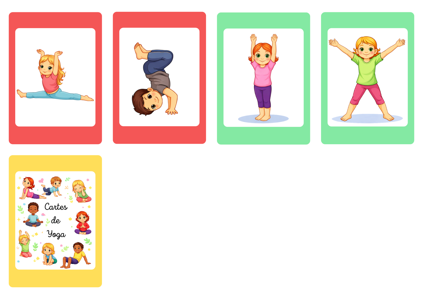 Cartes Yoga Enfant