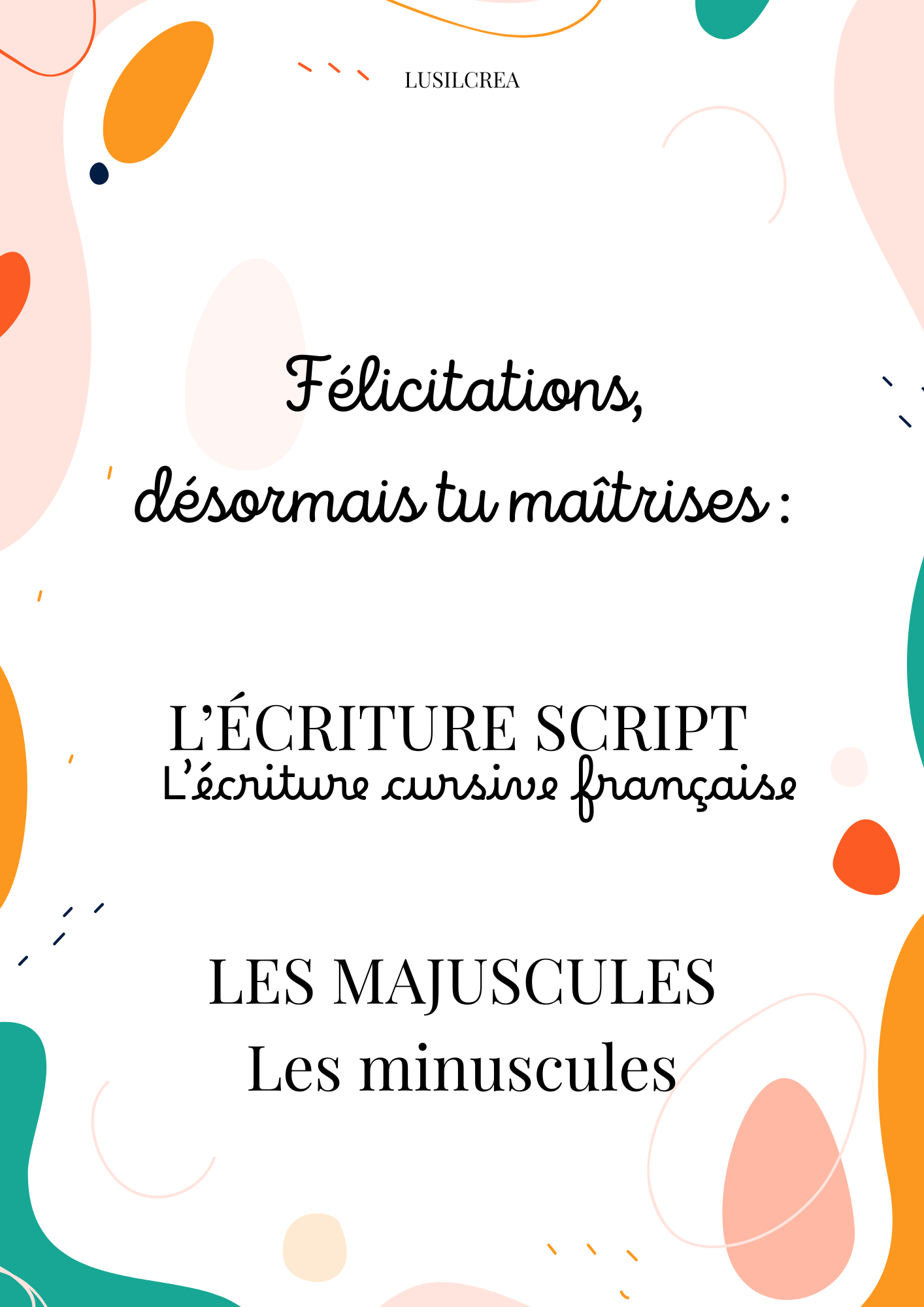 Mon alphabet pour les plus grands - 26 pages