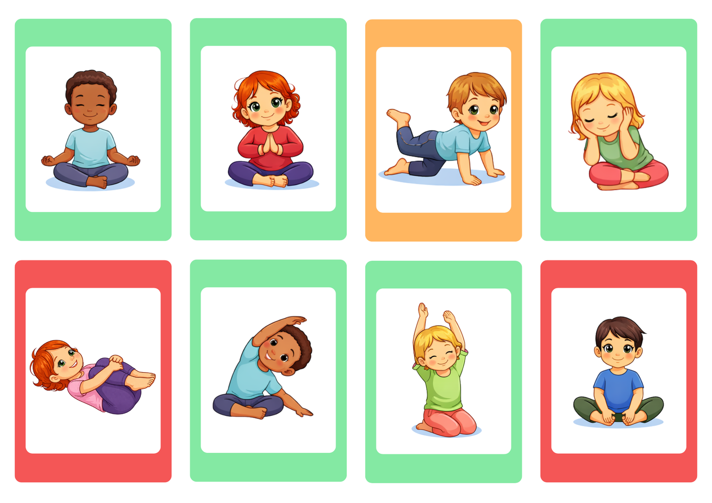 Cartes Yoga Enfant