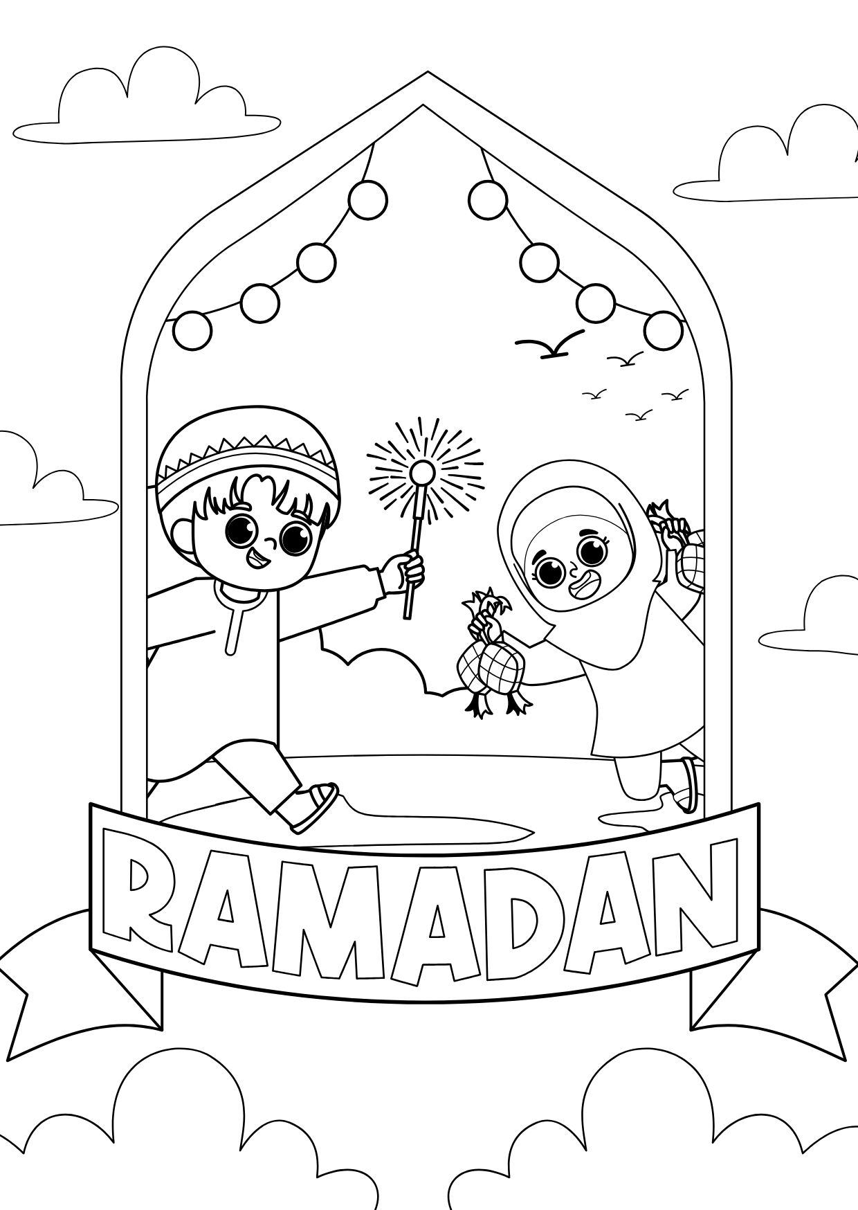 Livret de coloriage – Petit musulman 🕌✨+ 8 feutres effaçable inclus