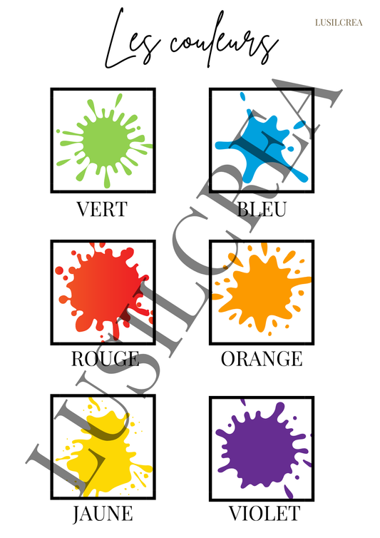 Les couleurs tâches d'encre
