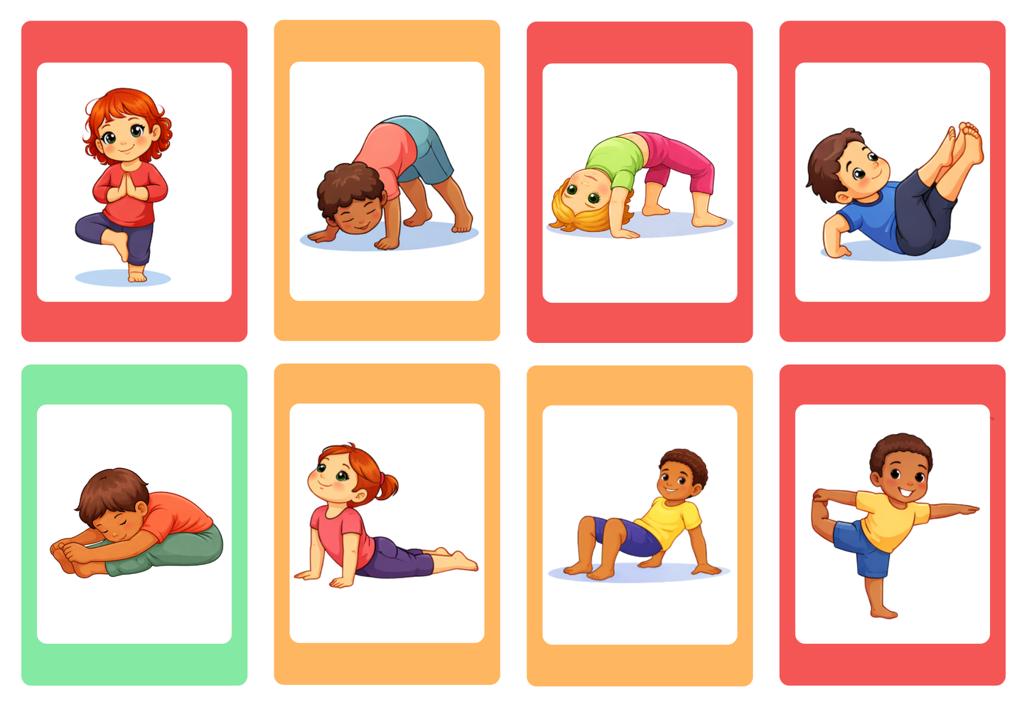 Cartes Yoga Enfant