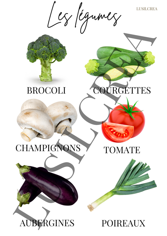 Les légumes visuels réels