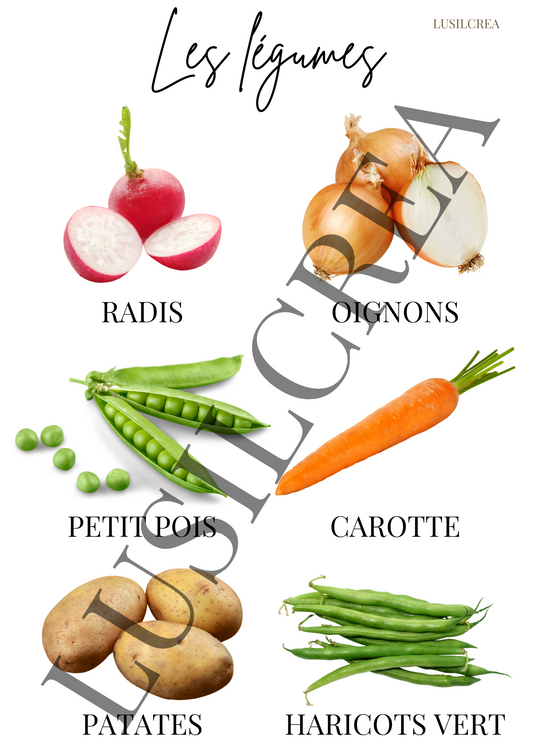 Les légumes - visuels réels