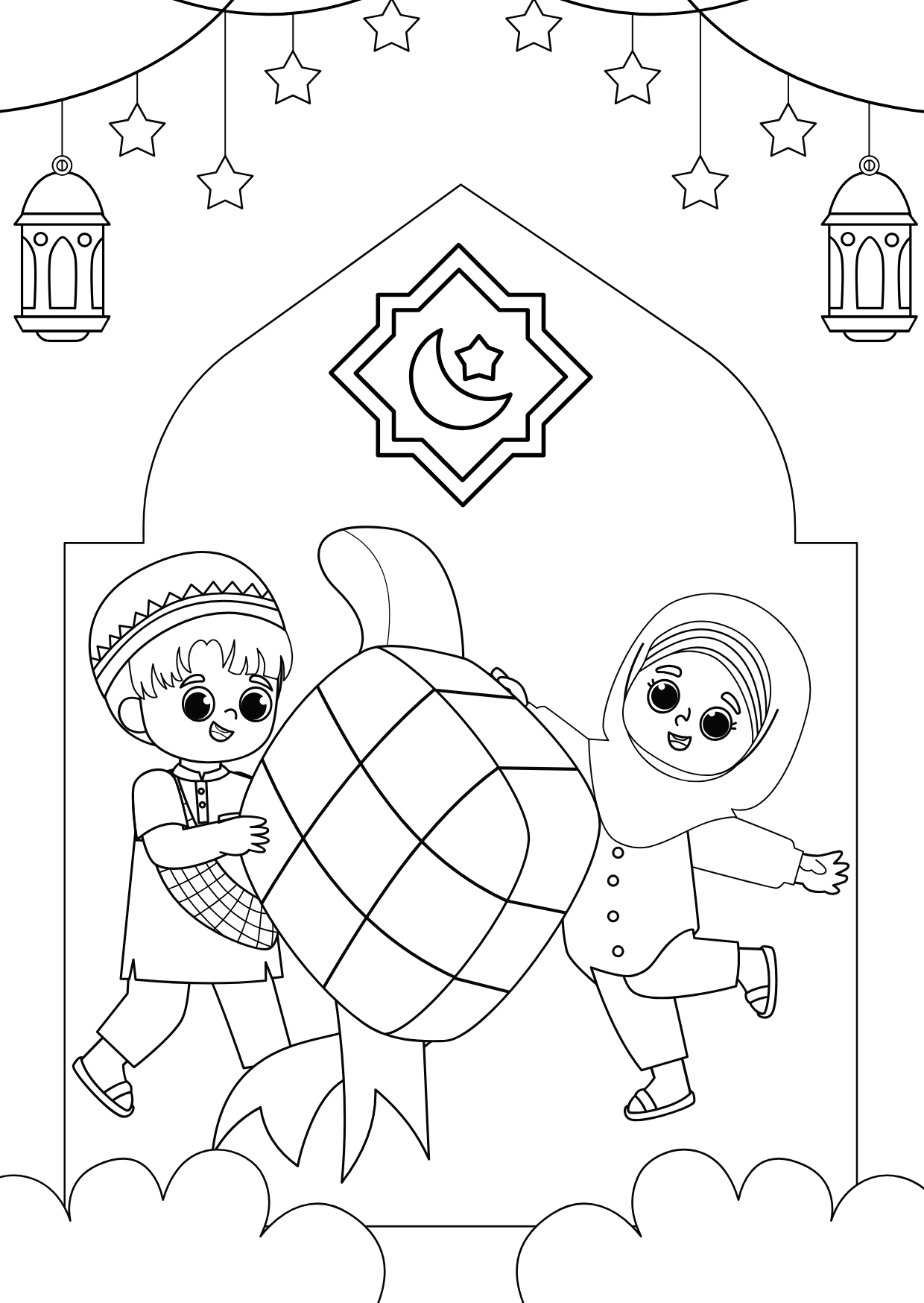 Livret de coloriage – Petit musulman 🕌✨+ 8 feutres effaçable inclus