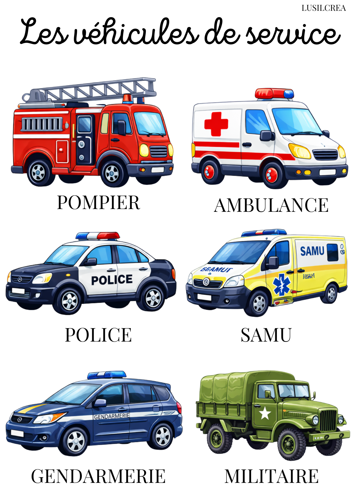 Les véhicules de service