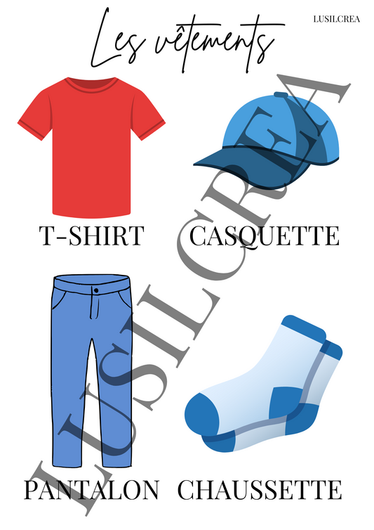 Les vêtements - garçon