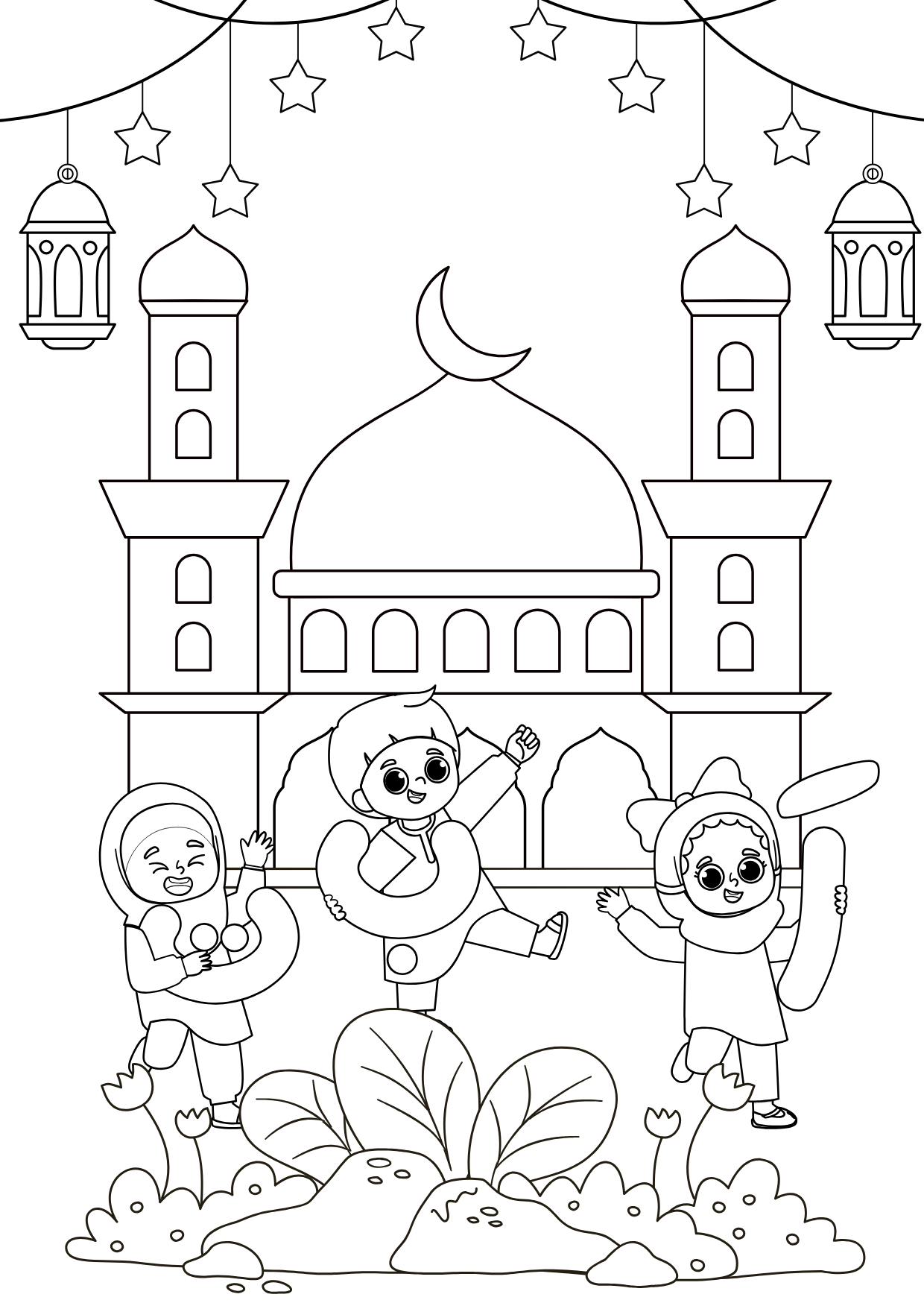 Livret de coloriage – Petit musulman 🕌✨+ 8 feutres effaçable inclus