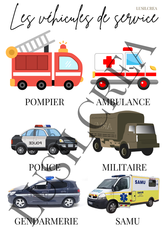 Les véhicules de service