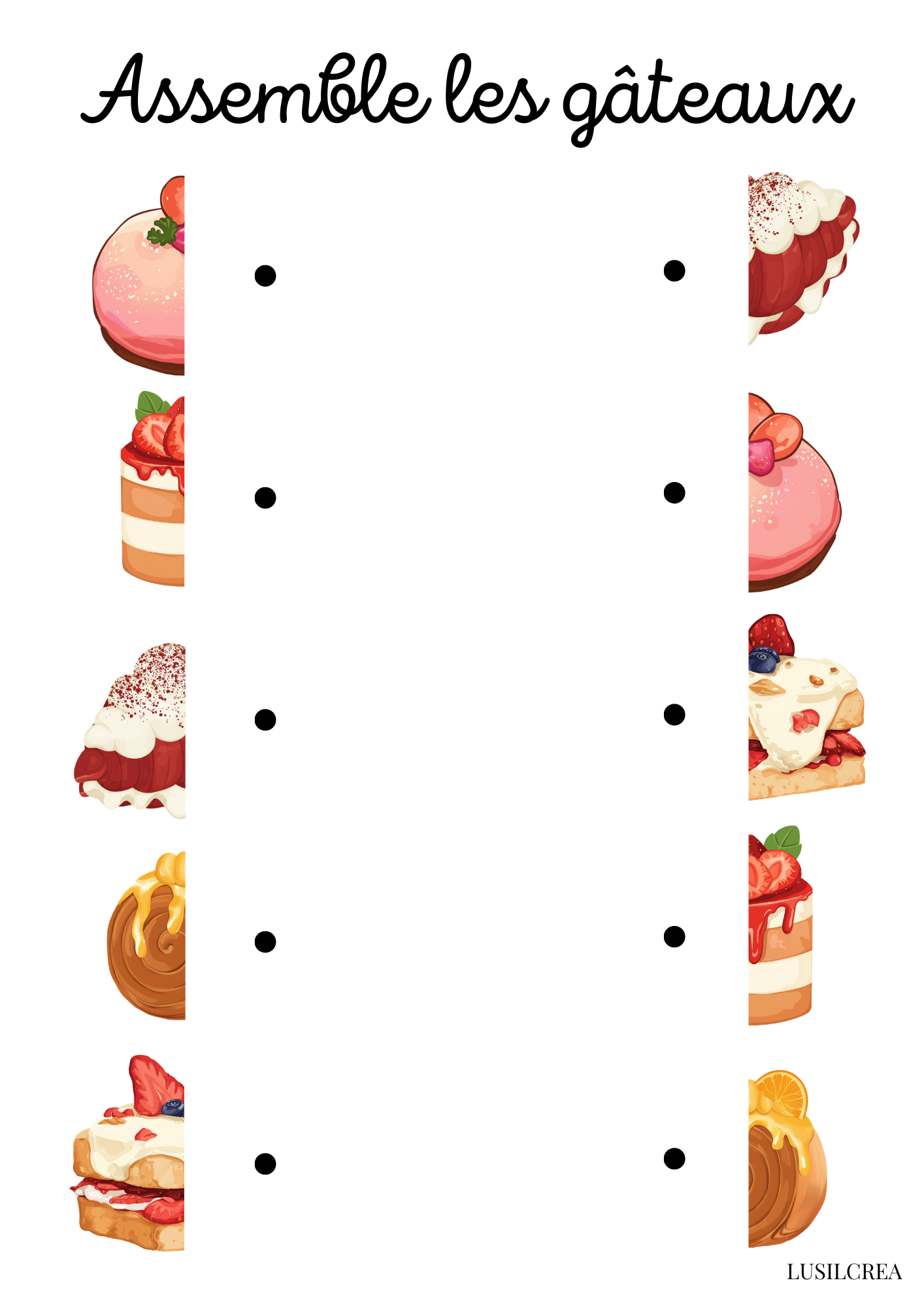 Assemble les gâteaux