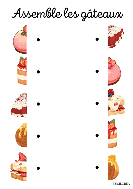 Assemble les gâteaux
