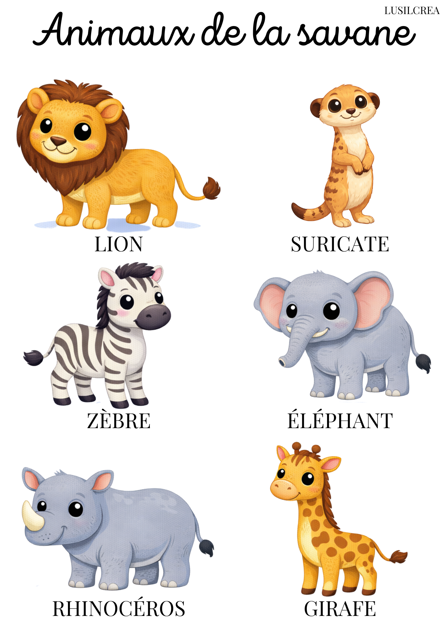 Les animaux du monde - 13 pages