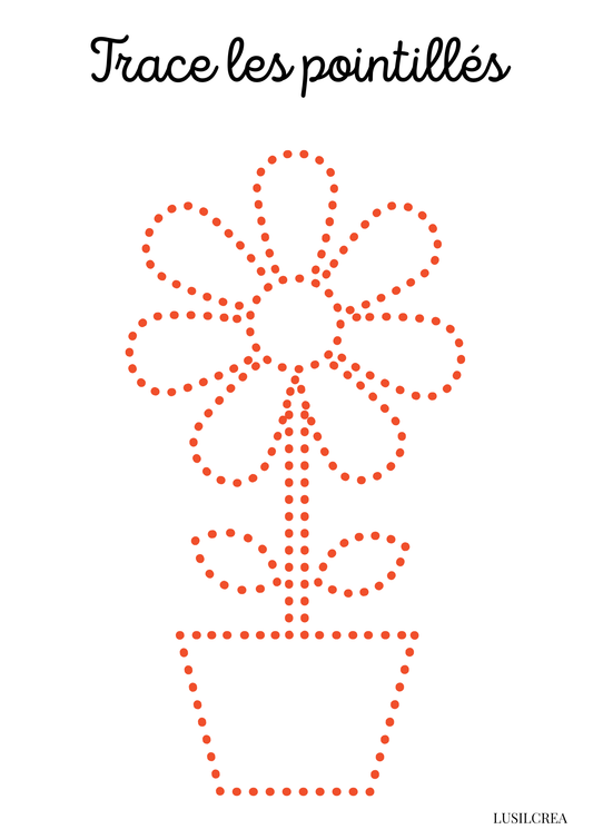 Tracer les pointillés fleurs