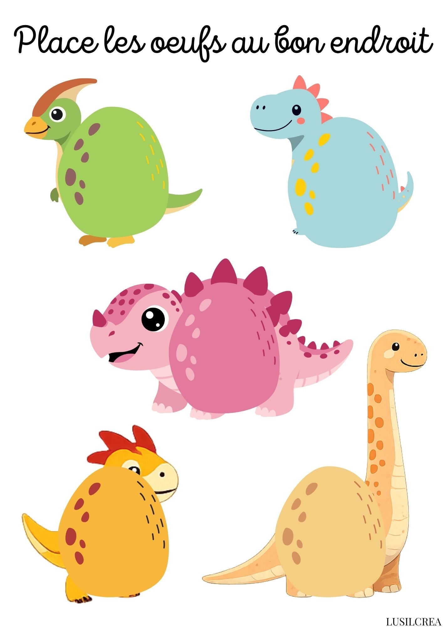Livret d’activités – Thème Dinosaures