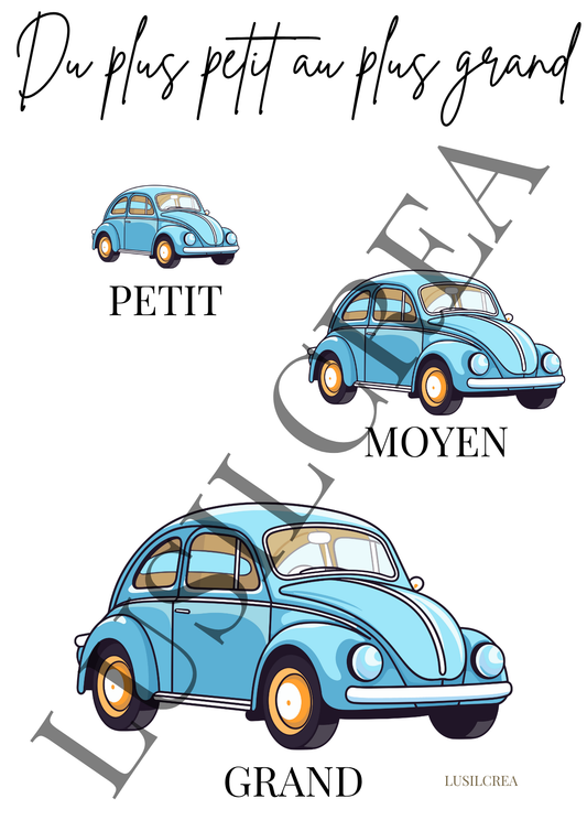 Du plus petit au plus grand - Voiture