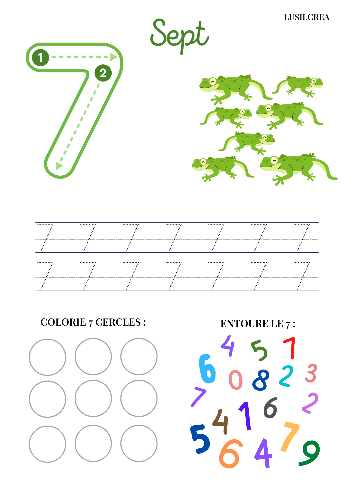 Les Nombres - 10 pages