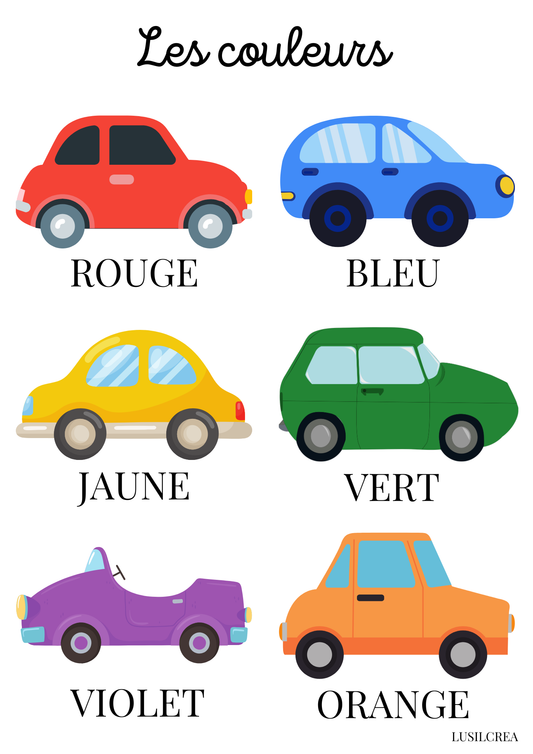 Les couleurs - Voitures