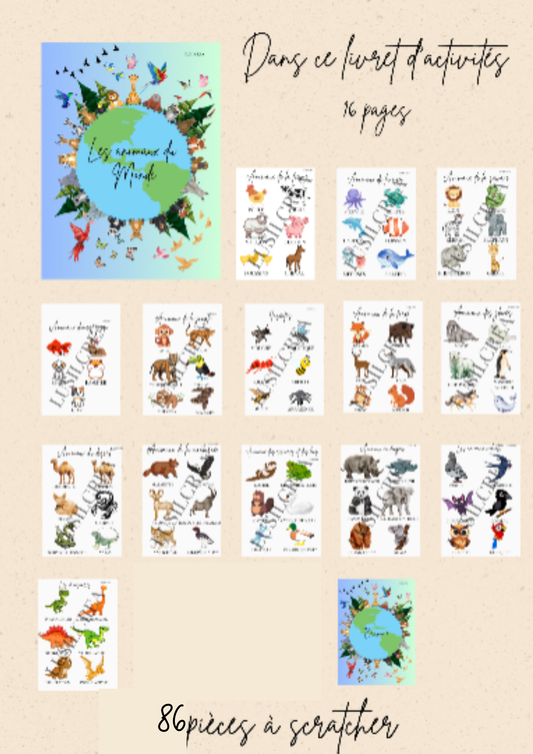 Les animaux du monde - 14 pages