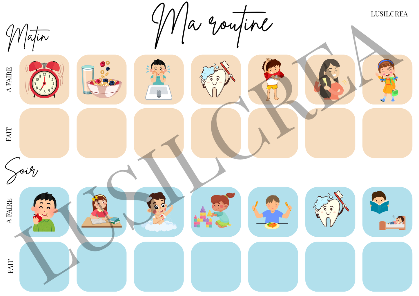 Affiche : Ma routine