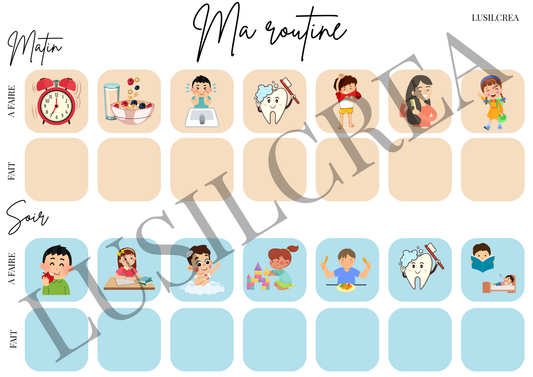 Affiche : Ma routine