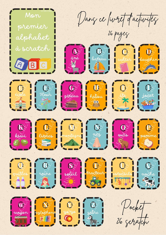 Mon premier alphabet à scratch - 26 pages - POCKET