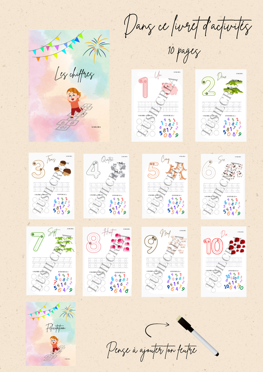 Les chiffres - 10 pages