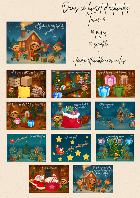 Mon livret d'activités Noël Tome 4 Personnalisé
